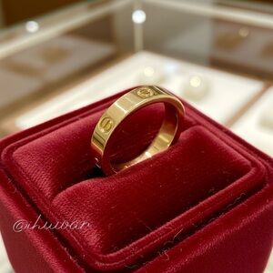18K Gold Plated Gold Love Screw Ring Size 7